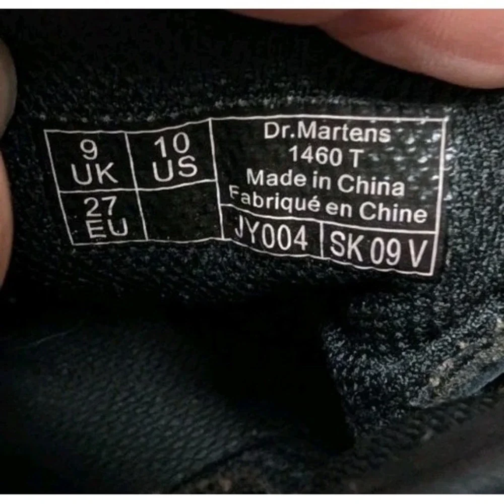 Dr Martens 1460 T Boot Black Toddler Size 10 Kids Girls Boys Size 10 Side Zip